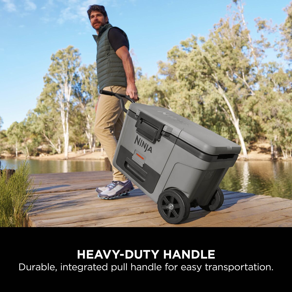Ninja FrostVault 45QT/42L Wheeled Cooler with Dry Zone Slate Grey product image