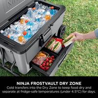 Ninja FrostVault 65QT/61L Wheeled Cooler with Dry Zone Slate Grey product image