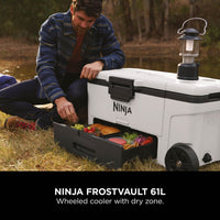 Ninja FrostVault 65QT/61L Wheeled Cooler with Dry Zone Cloud White product image