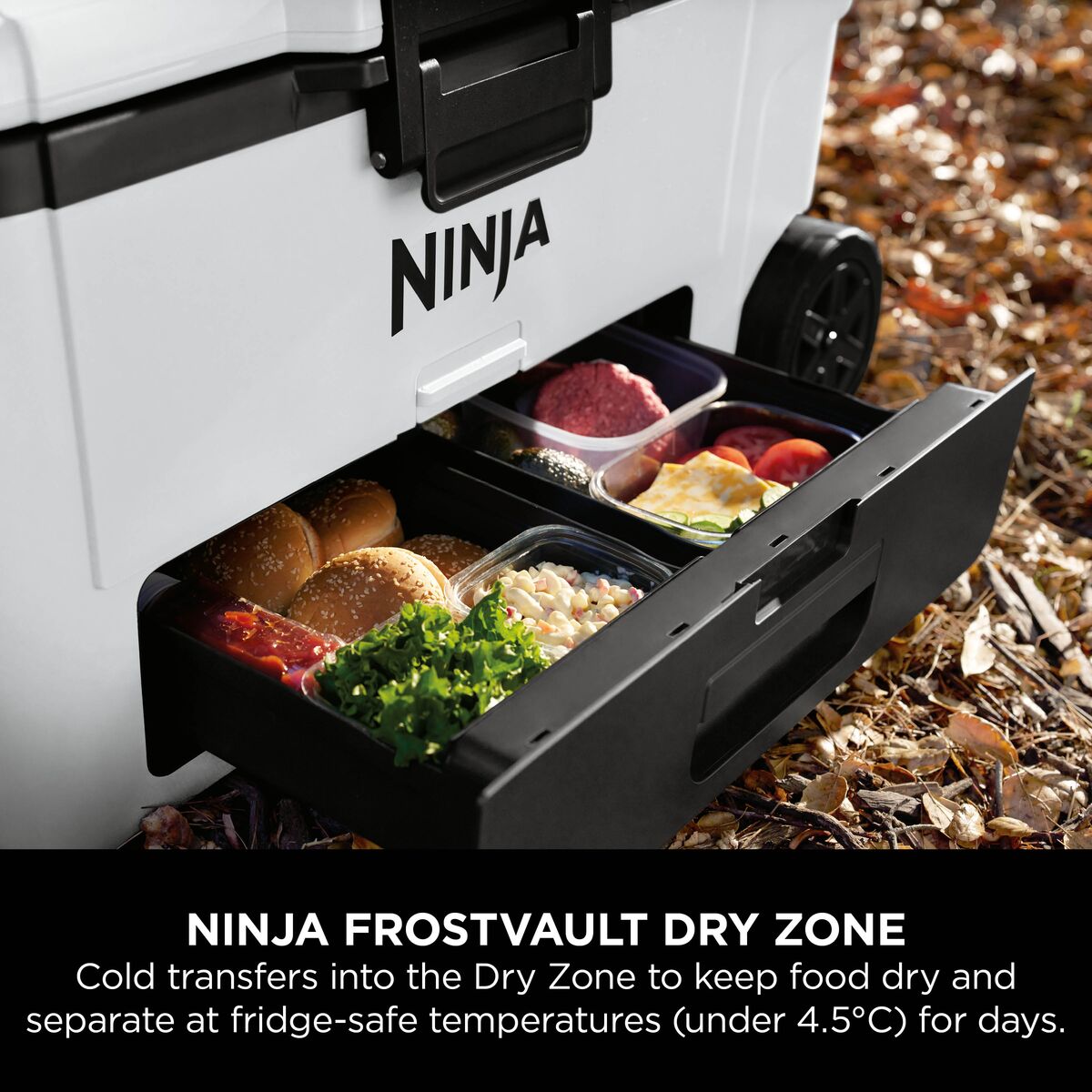 Ninja FrostVault 65QT/61L Wheeled Cooler with Dry Zone Cloud White product image