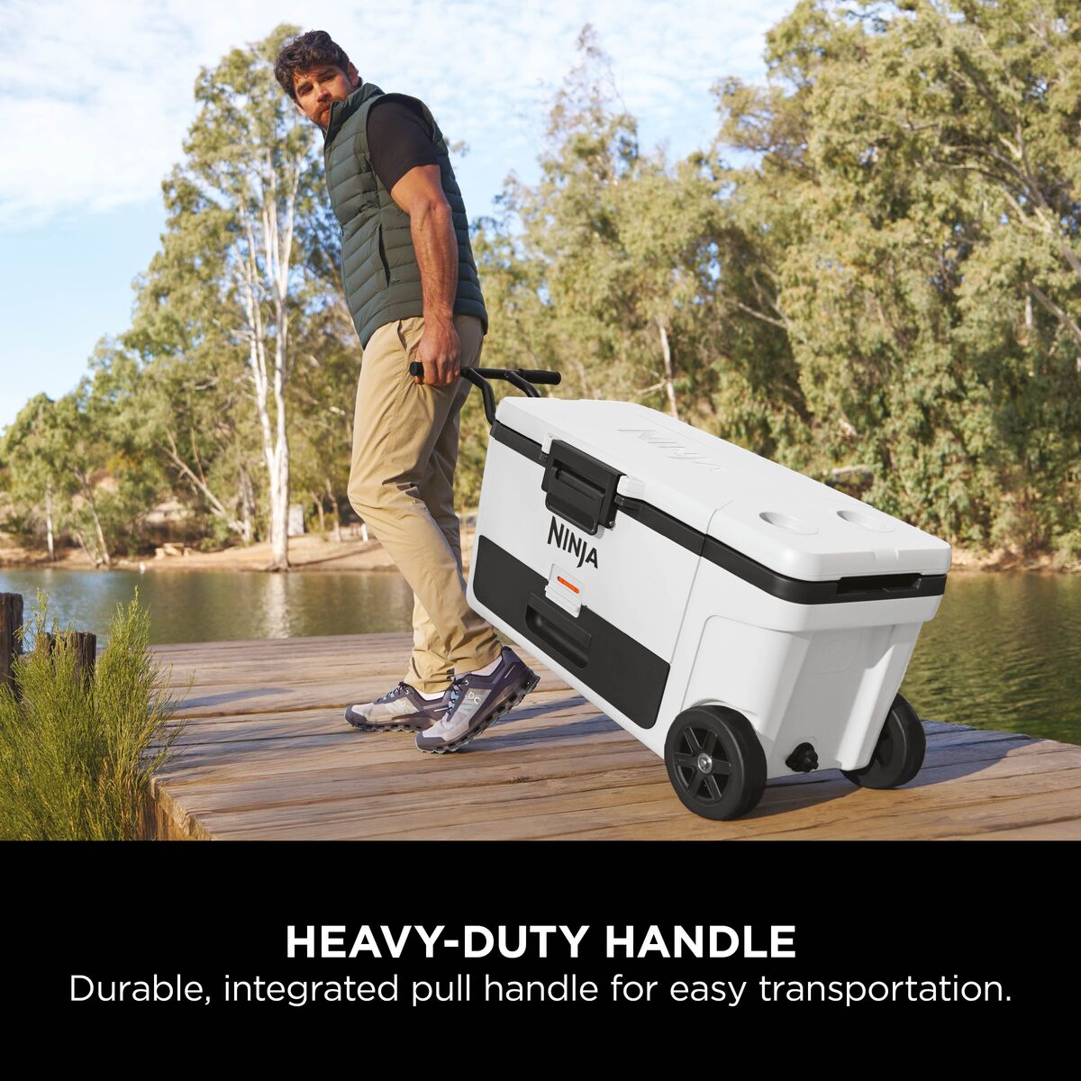 Ninja FrostVault 65QT/61L Wheeled Cooler with Dry Zone Cloud White product image