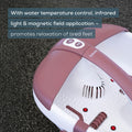 Beurer FB 35 Foot Spa top-down detail, water temperature control and infrared light