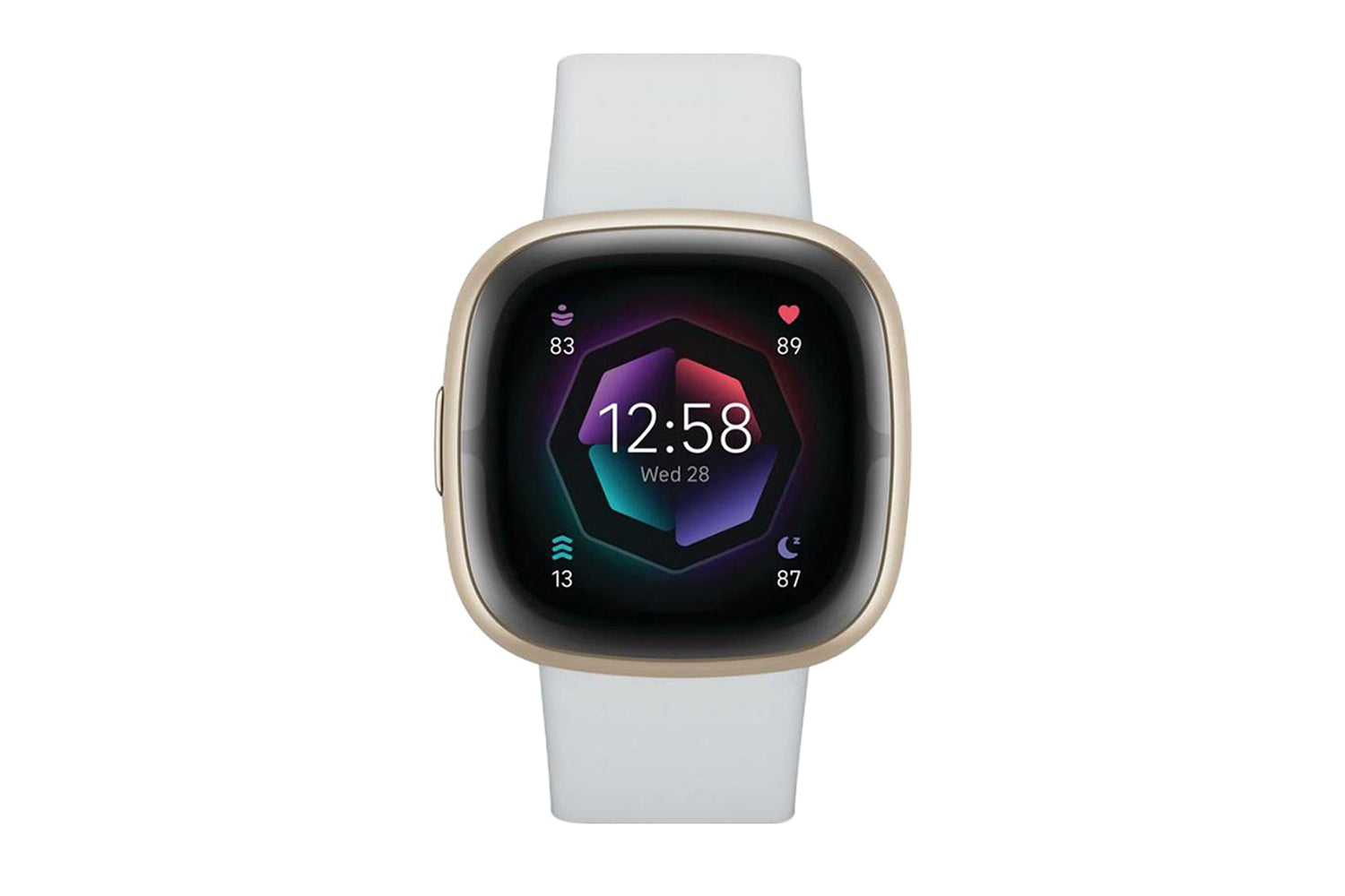 Fitbit Sense 2 - Advanced Health Smartwatch with cEDA Stress Sensor & GPS - Blue Mist/Soft Gold | 79-FB521GLBM