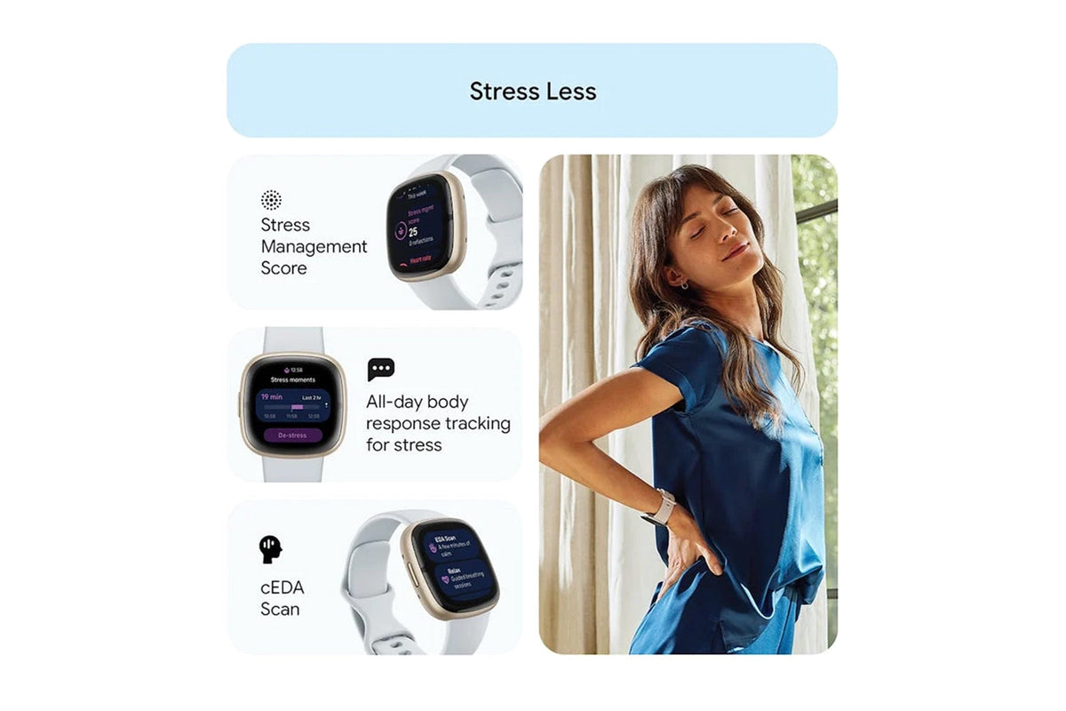 Fitbit Sense 2 Smartwatch - Blue Mist/Soft Gold | 79-FB521GLBM