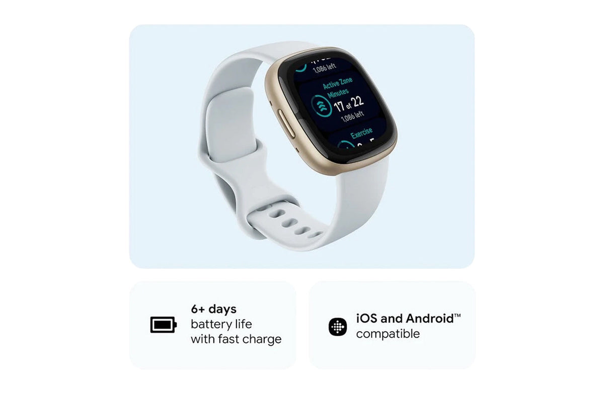 Fitbit Sense 2 Smartwatch - Blue Mist/Soft Gold | 79-FB521GLBM