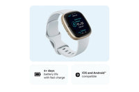 Fitbit Sense 2 - Advanced Health Smartwatch with cEDA Stress Sensor & GPS - Blue Mist/Soft Gold | 79-FB521GLBM