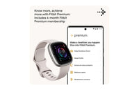 Fitbit Sense 2 - Advanced Health Smartwatch with cEDA Stress Sensor & GPS - Lunar White/Platinum | 79-FB521SRWT