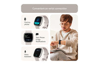 Fitbit Sense 2 - Advanced Health Smartwatch with cEDA Stress Sensor & GPS - Lunar White/Platinum | 79-FB521SRWT