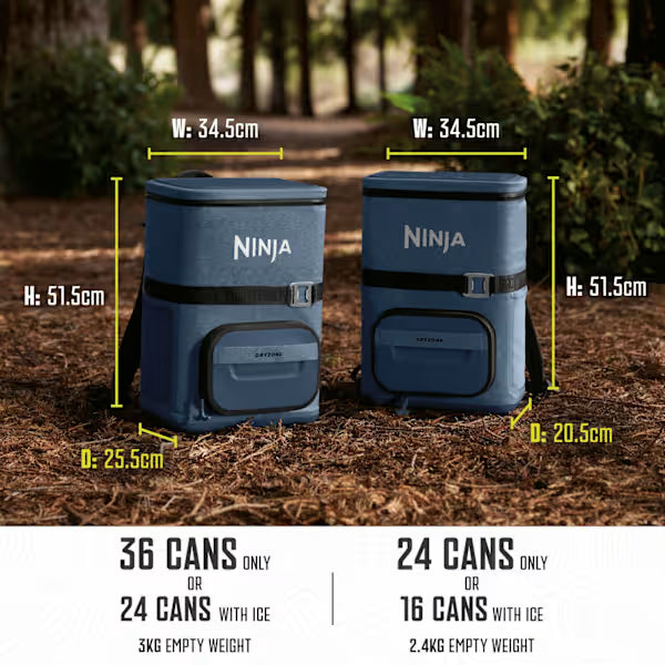 Ninja FrostVault Go 17L 24-Can Backpack Soft Cooler Lakeshore Blue product image