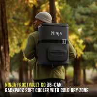 Ninja FrostVault Go 23L 36-Can Backpack Soft Cooler Charcoal Grey product image