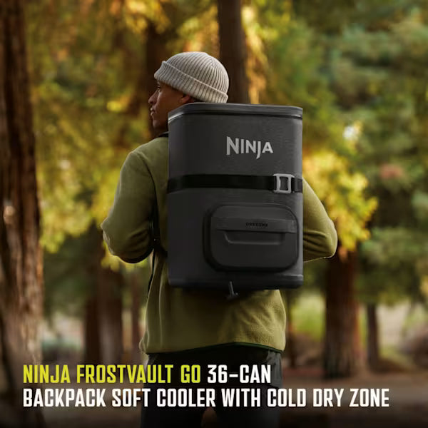 Ninja FrostVault Go 23L 36-Can Backpack Soft Cooler Charcoal Grey product image