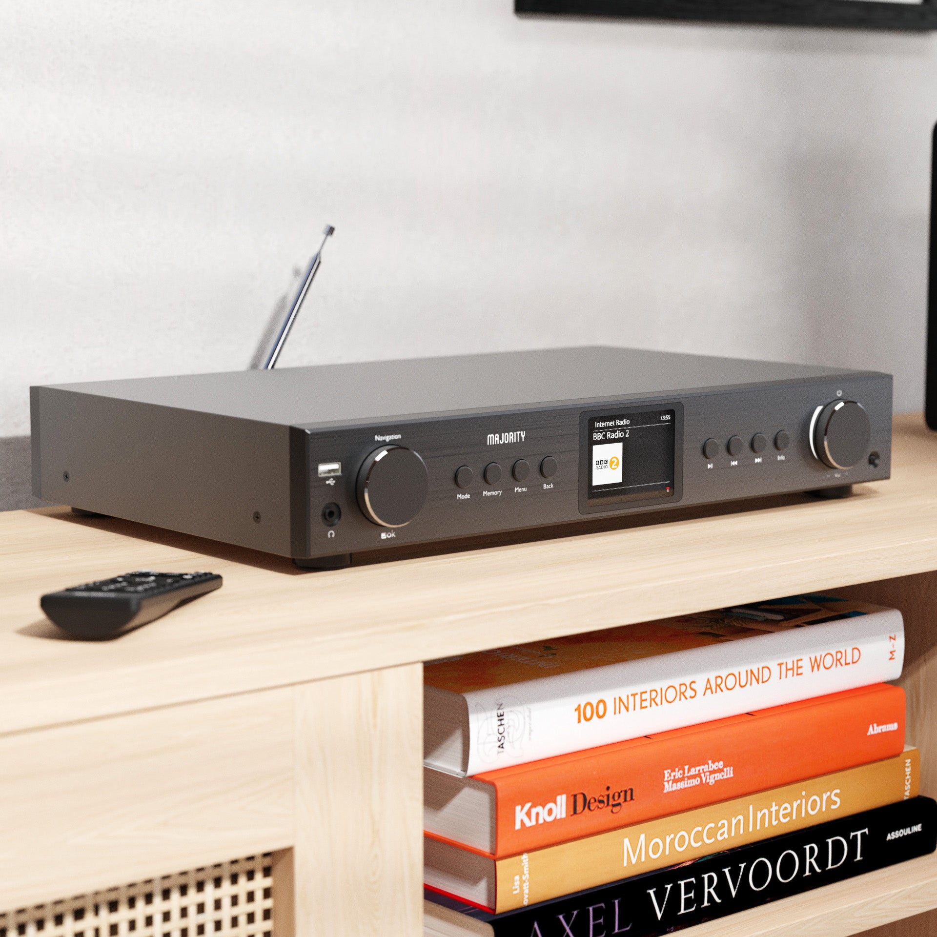 Majority Fitzwilliam 2024 Internet Radio Tuner, Black - official product image