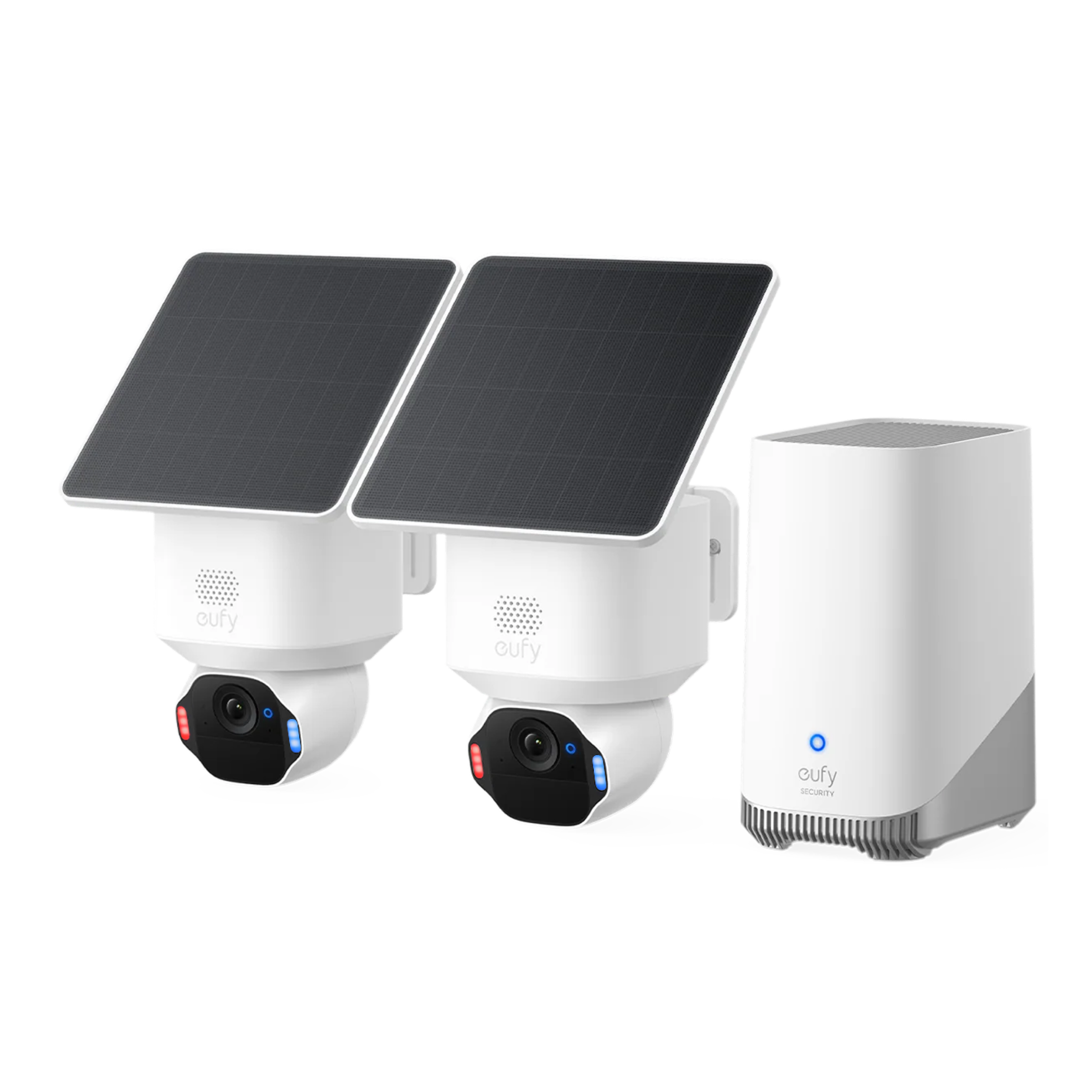 eufy SoloCam E42 2-Camera Kit with HomeBase 3, White - official product image
