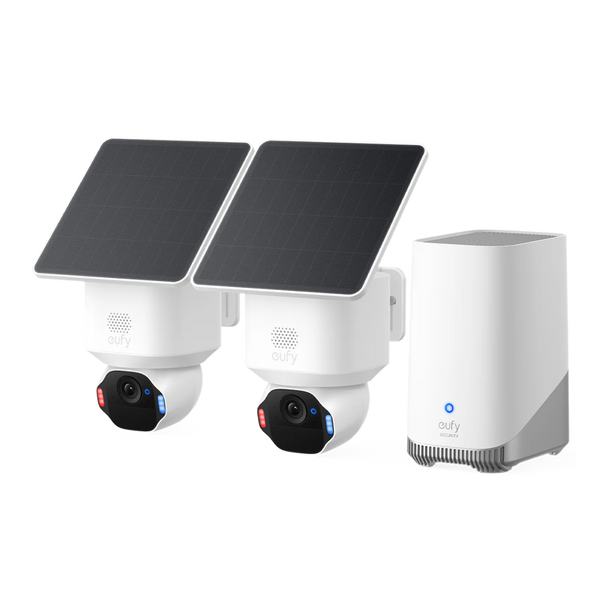 eufy SoloCam E42 2-Camera Kit with HomeBase 3, White - official product image