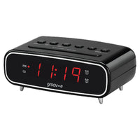 Groov-e Rise FM Alarm Clock Radio Black product image