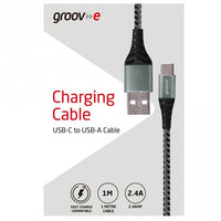 Groov-e USB-C to USB-A Charging Cable 1m Braided product image