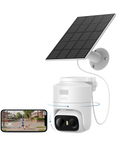 eufyCam C37 2K Security Camera with Solar Panel, White - official product image
