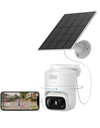eufyCam C37 2K Security Camera with Solar Panel, White - official product image