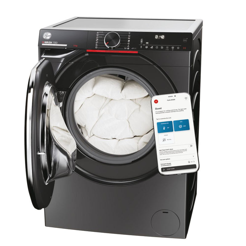 Hoover H-Wash 700 9Kg 1600 Spin Graphite Washing Machine | H7W69MBCR-80