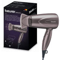 Beurer HC 17 Foldable Compact Hair Dryer retail packaging box, purple/mauve