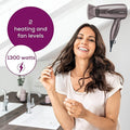 Beurer HC 17 Hair Dryer in use, 2 heating and fan levels, 1300 watts