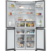 Haier Cube 83 Series American Fridge Freezer – Silver | HCR3818ENMG Haier Fridge Freezer Euronics Ireland