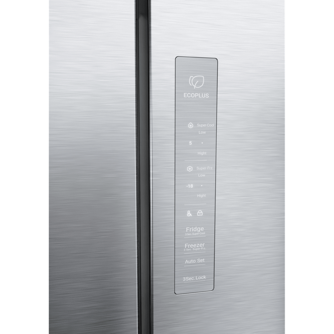 Haier Cube 83 Series American Fridge Freezer – Silver | HCR3818ENMG Haier Fridge Freezer Euronics Ireland