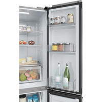 Haier Cube 83 Series American Fridge Freezer – Silver | HCR3818ENMG Haier Fridge Freezer Euronics Ireland