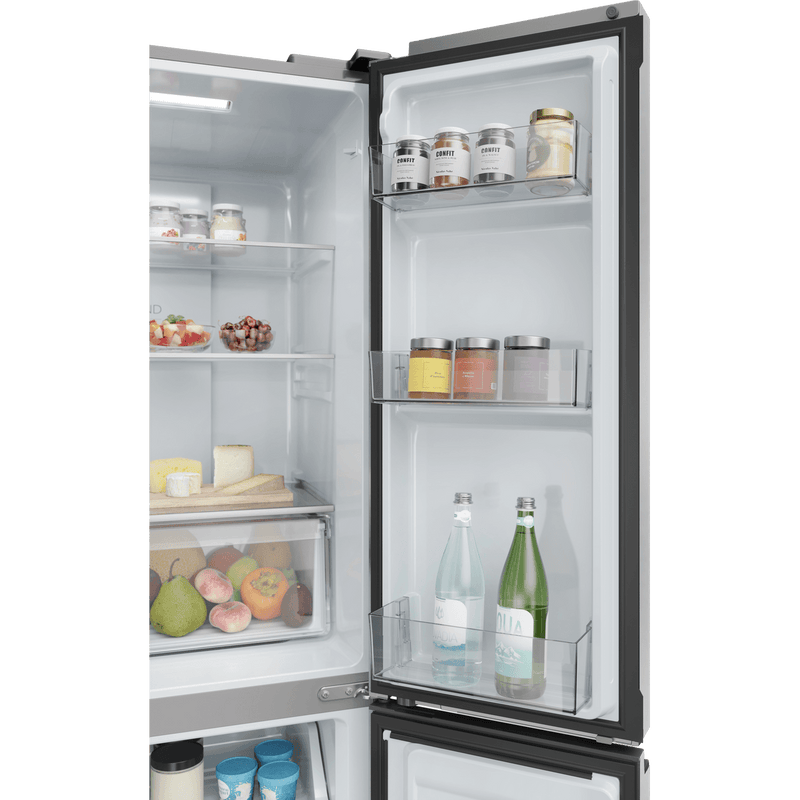 Haier Cube 83 Series American Fridge Freezer – Silver | HCR3818ENMG