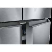 Haier Cube 83 Series American Fridge Freezer – Silver | HCR3818ENMG Haier Fridge Freezer Euronics Ireland