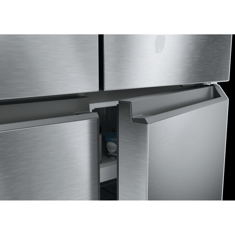 Haier Cube 83 Series American Fridge Freezer – Silver | HCR3818ENMG