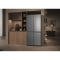 Haier Cube 83 Series American Fridge Freezer – Silver | HCR3818ENMG Haier Fridge Freezer Euronics Ireland