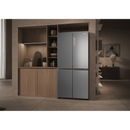 Haier Cube 83 Series American Fridge Freezer – Silver | HCR3818ENMG Haier Fridge Freezer Euronics Ireland