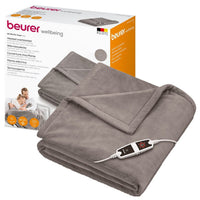 Beurer HD 150 XXL Heated Overblanket Taupe retail packaging box, 200x150cm