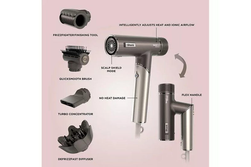 Shark SpeedStyle Pro FLEX 4-in-1 High-Velocity Hair Dryer System | HD542UK