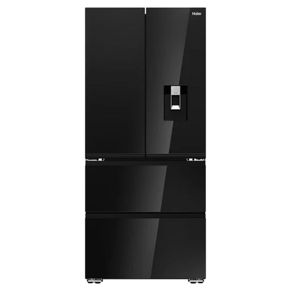 Haier FD 83 Series 7 466L French Door Fridge Freezer with Water Dispenser - Black - product view