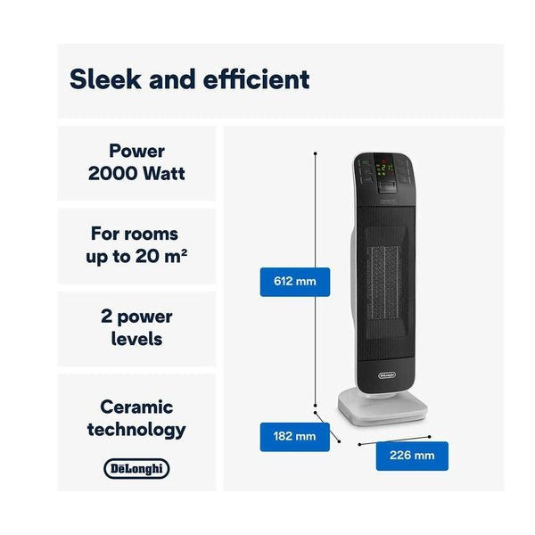 De’Longhi Tower Ceramic Fan Heater 2 kW | HFX65V20