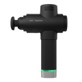 Hyperice Hypervolt 2 Pro black massage gun — matte side profile with metallic end-cap and digital dial base