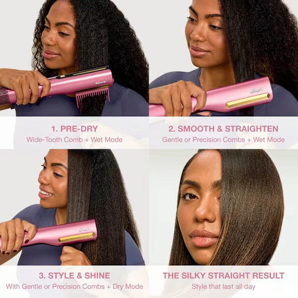 Shark SilkiPro Straight Hair Straightener & Dryer with Case Rose Petal product image