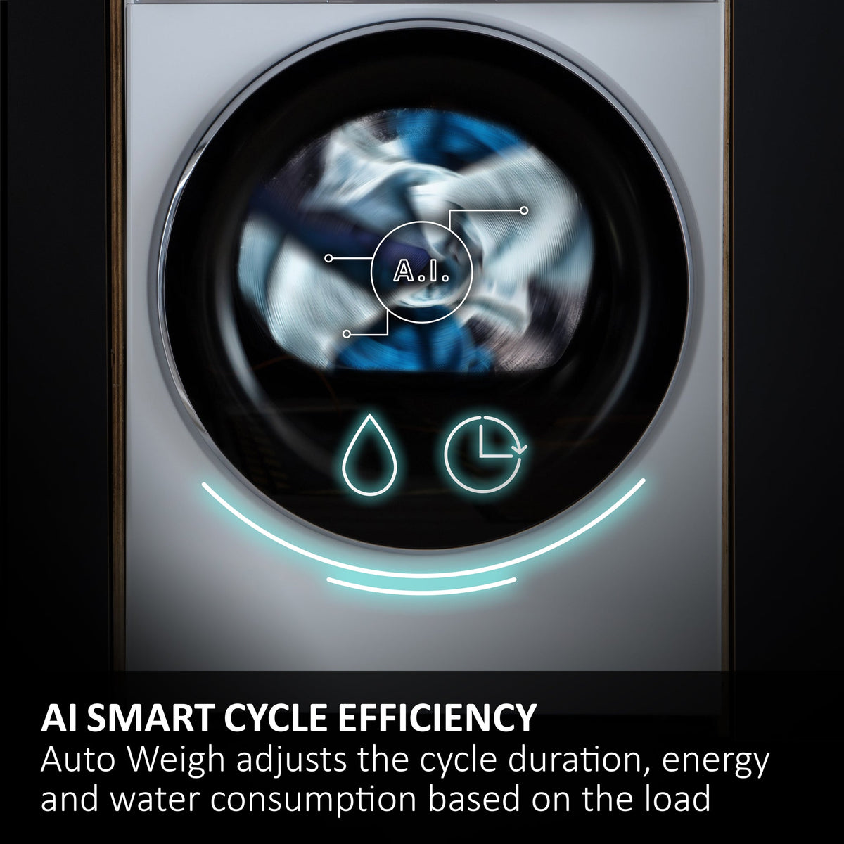 Haier X Series 5 10kg 1400 rpm Washing Machine - Graphite - Auto Weigh smart cycle