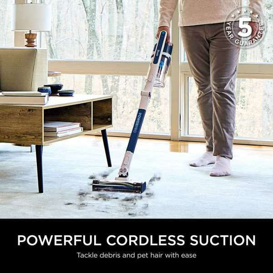 Shark PowerPro Cordless Stick Vacuum - Navy Metallic | IZ380UK Shark Vacuum Cleaner Euronics Ireland