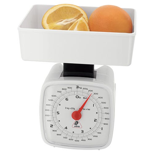 Judge J401 3kg traditional white kitchen scale product image 2