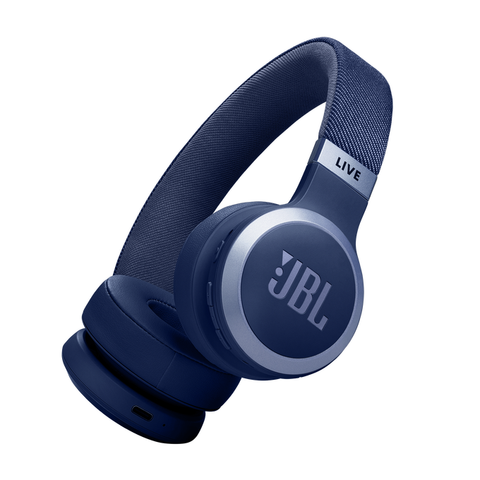 JBL Live 670NC On-Ear Noise-Cancelling Headphones – Blue | JBLLIVE670NCBLU