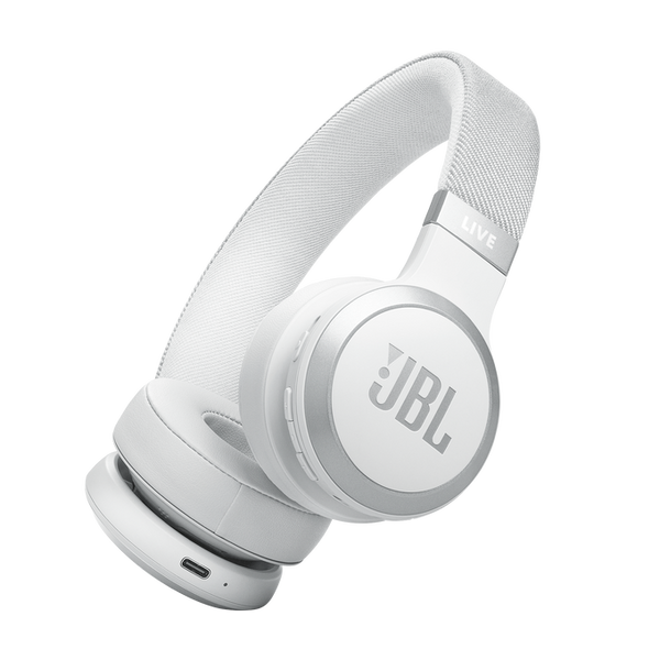 JBL Live 670NC On-Ear Noise-Cancelling Headphones – White | JBLLIVE670NCWHT