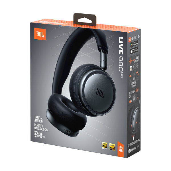 JBL Live 680NC Wireless On-Ear Noise-Cancelling Headphones Black product image