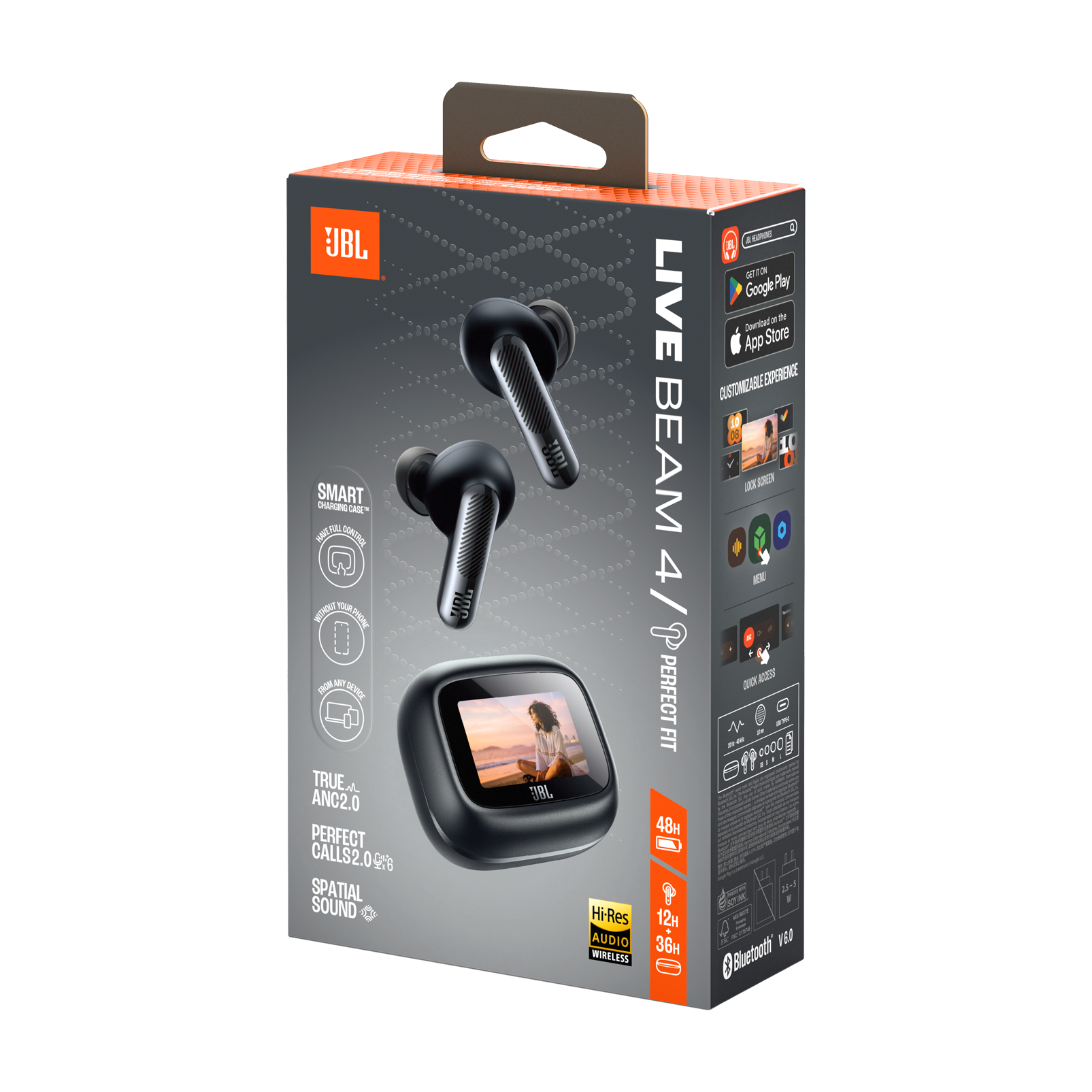 JBL Live Beam 4 True Wireless Noise-Cancelling Earbuds Black product image