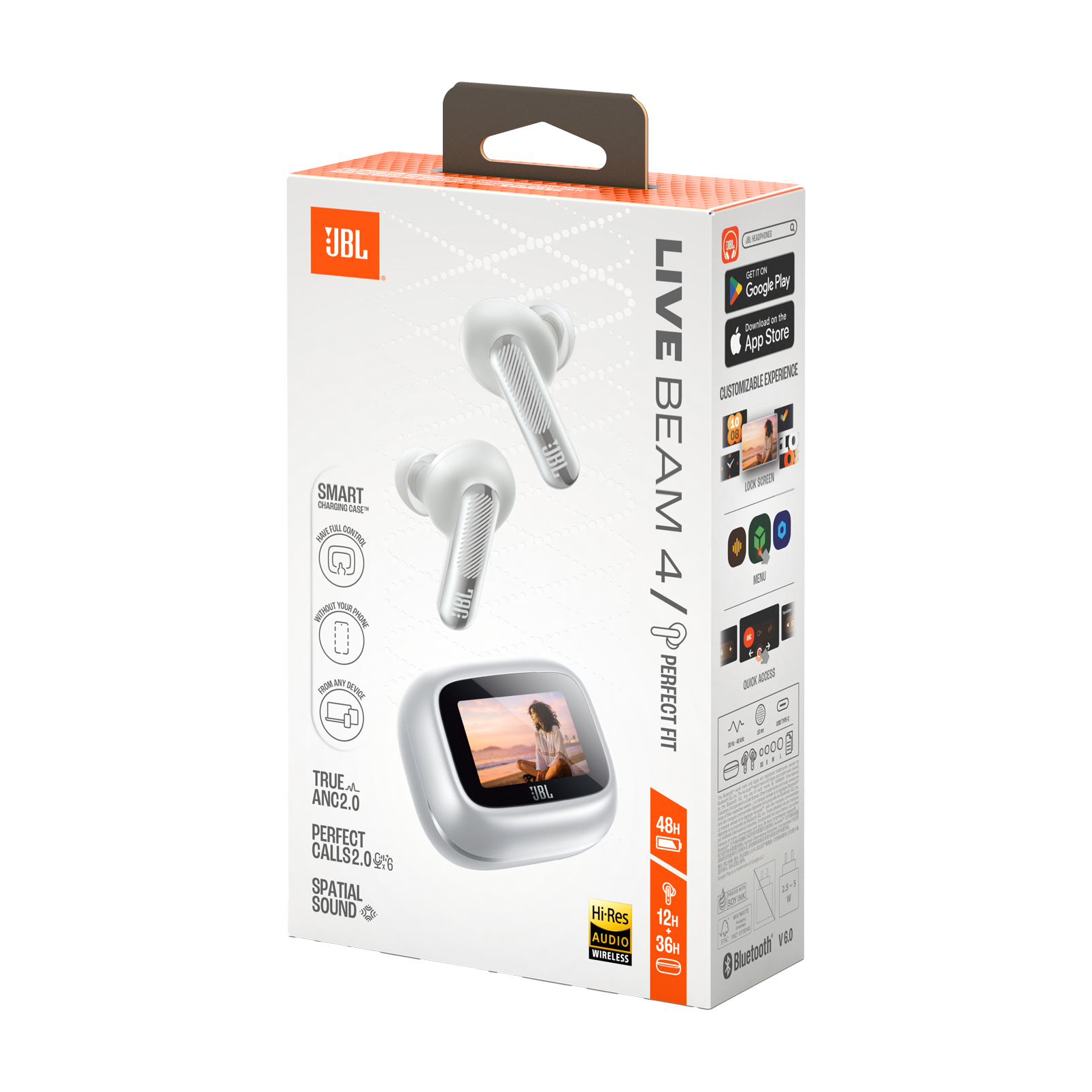 JBL Live Beam 4 True Wireless Noise-Cancelling Earbuds Silver product image