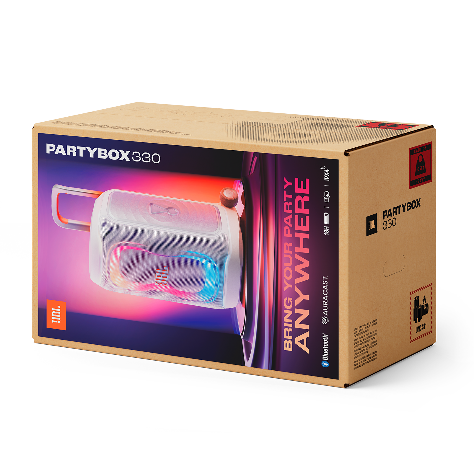 JBL PartyBox 330 Party Speaker White product image