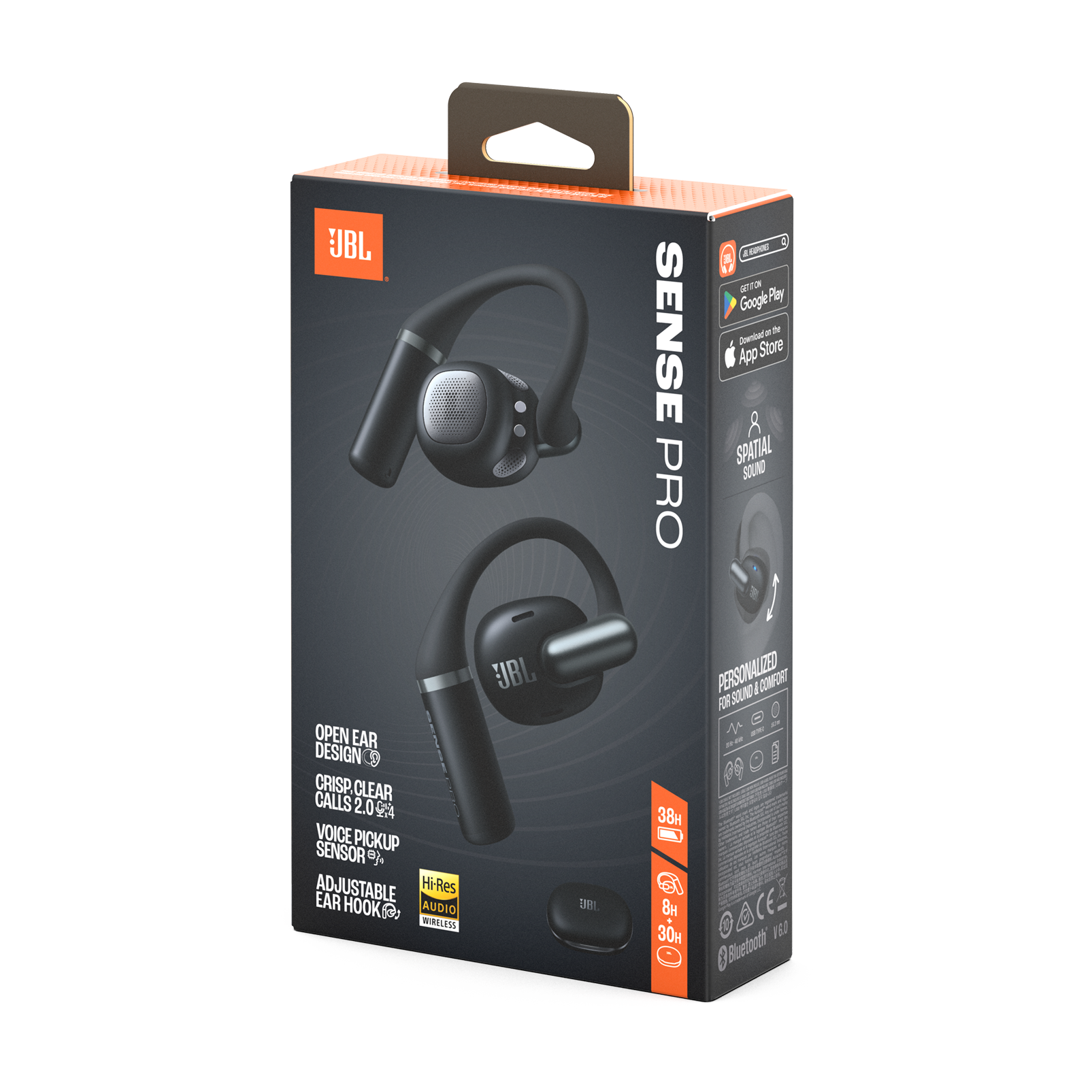 JBL Sense Pro Wireless Open-Ear Headphones Black product image