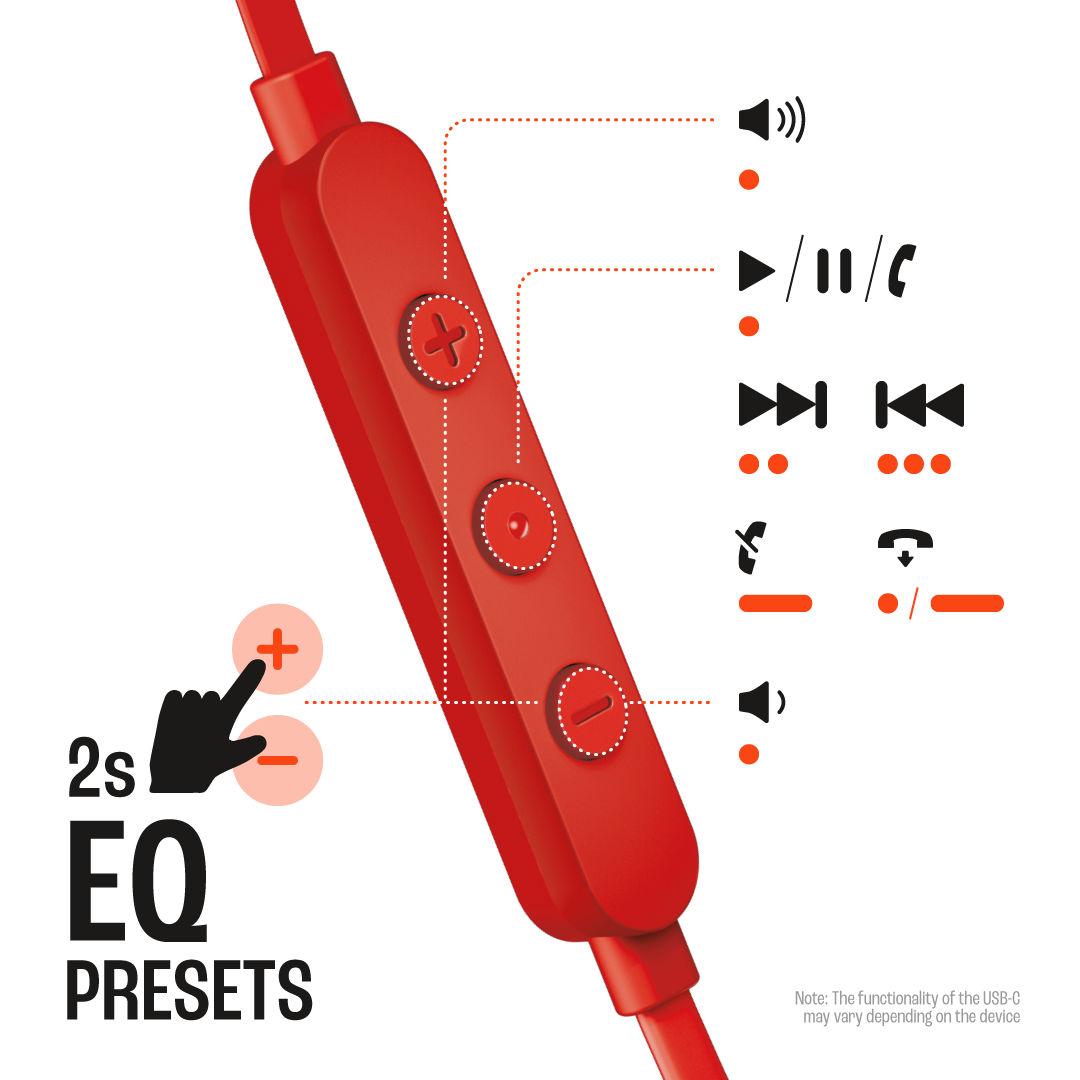 JBL Tune 305C Wired USB-C Earbuds product image